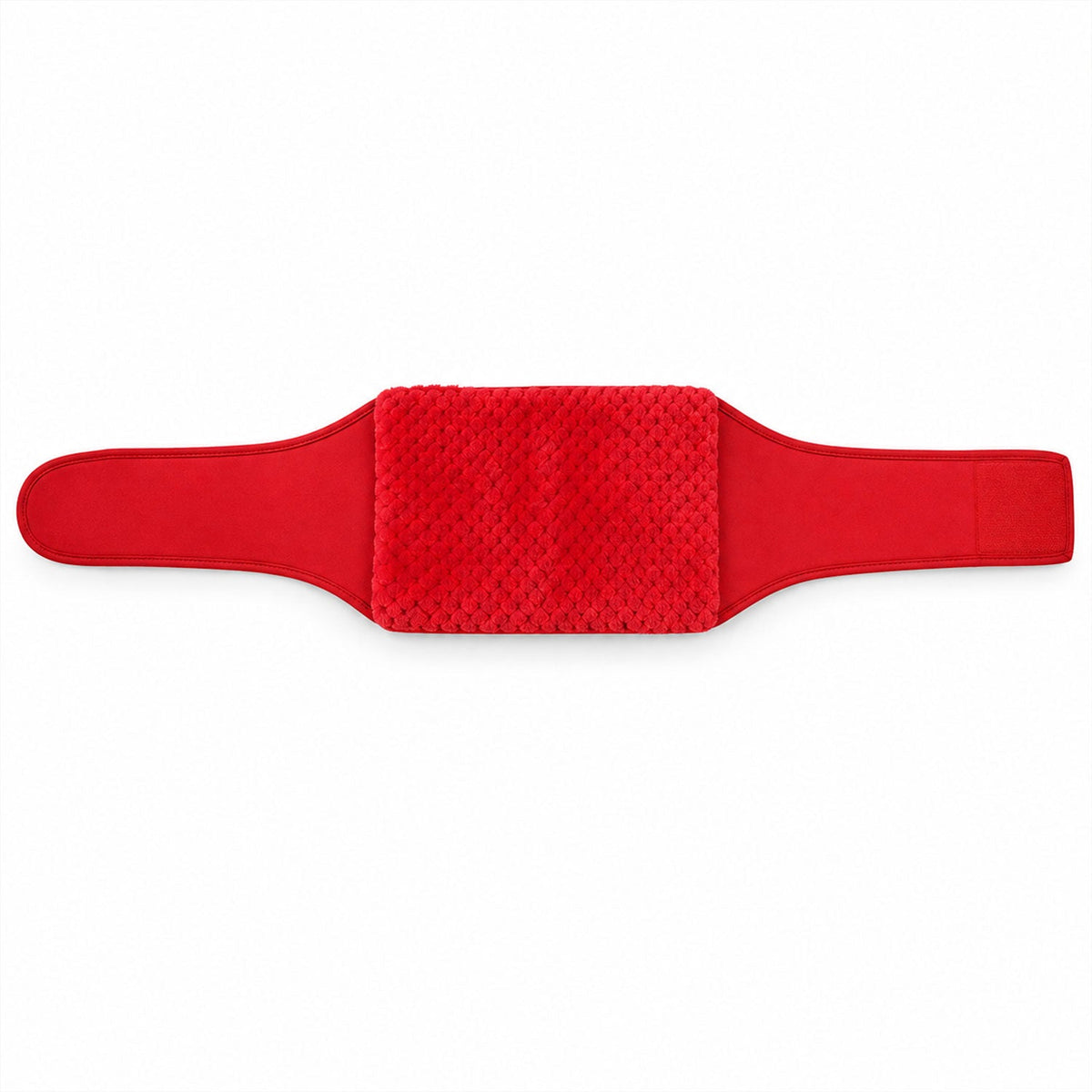 Wukusy soft plush adjustable waist warmer belt with pocket for comfortable indoor wear, shown in a cozy, plush fabric design.