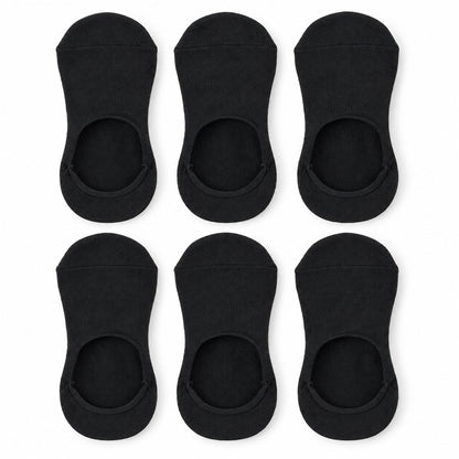 Set of three Wukusy invisible low cut loafer socks, comfortable for everyday wear, shown in white, beige, and black colors.