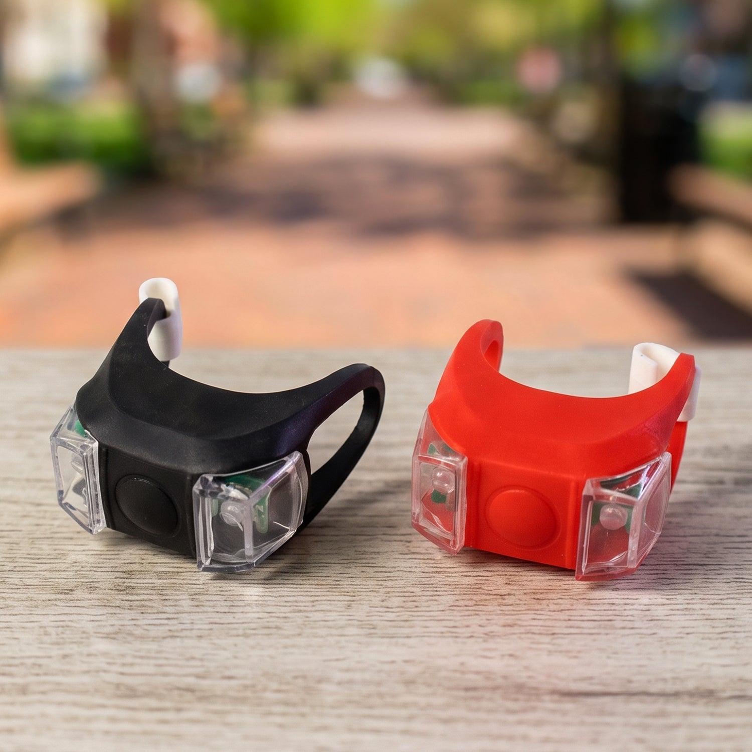 Silicone Led Bike Safety Light Set For Front And Rear Bicycle Visibility (2 Pc)