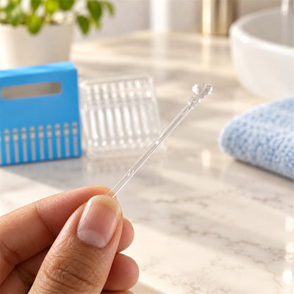 Silicone Ear Cleaning Sticks With Compact Holder For Personal Care (24 Pc)