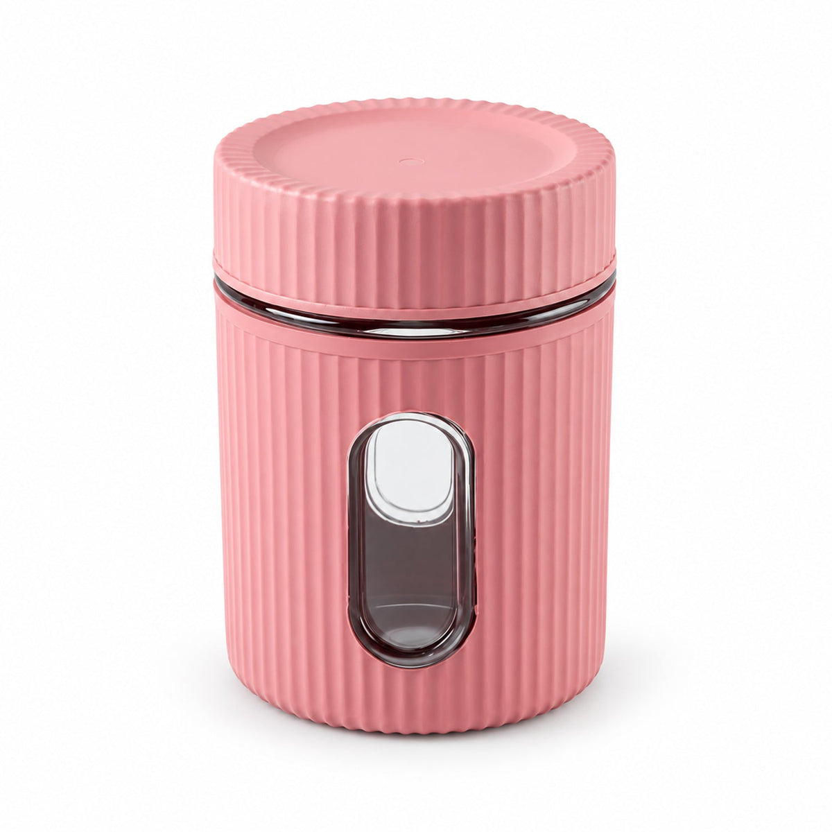 Wukusy plastic storage container with 750ml capacity, clear window, screw lid, shown with lid closed on a white background