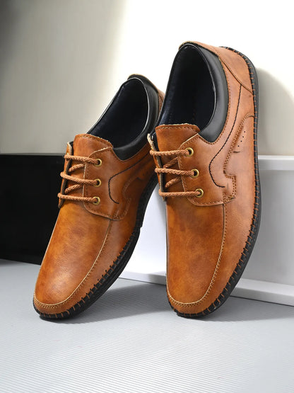 Tan Lightweight Comfort Summer Trendy Premium Stylish Sneakers For Men: Size-10
