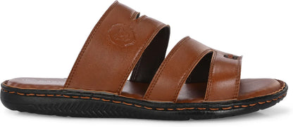 Tan Synthetic Cushioned Comfortable Men Sandals: Size-10
