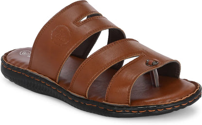Tan Synthetic Cushioned Comfortable Men Sandals: Size-10