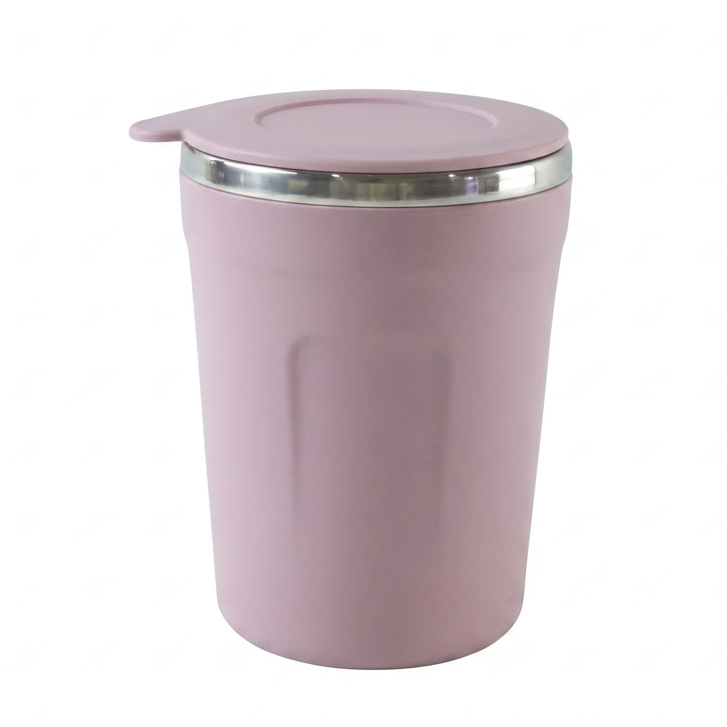Apex Cozy Coffee Mug 450 Ml With Lid And Steel Rim For Desk Use (1 Pc)