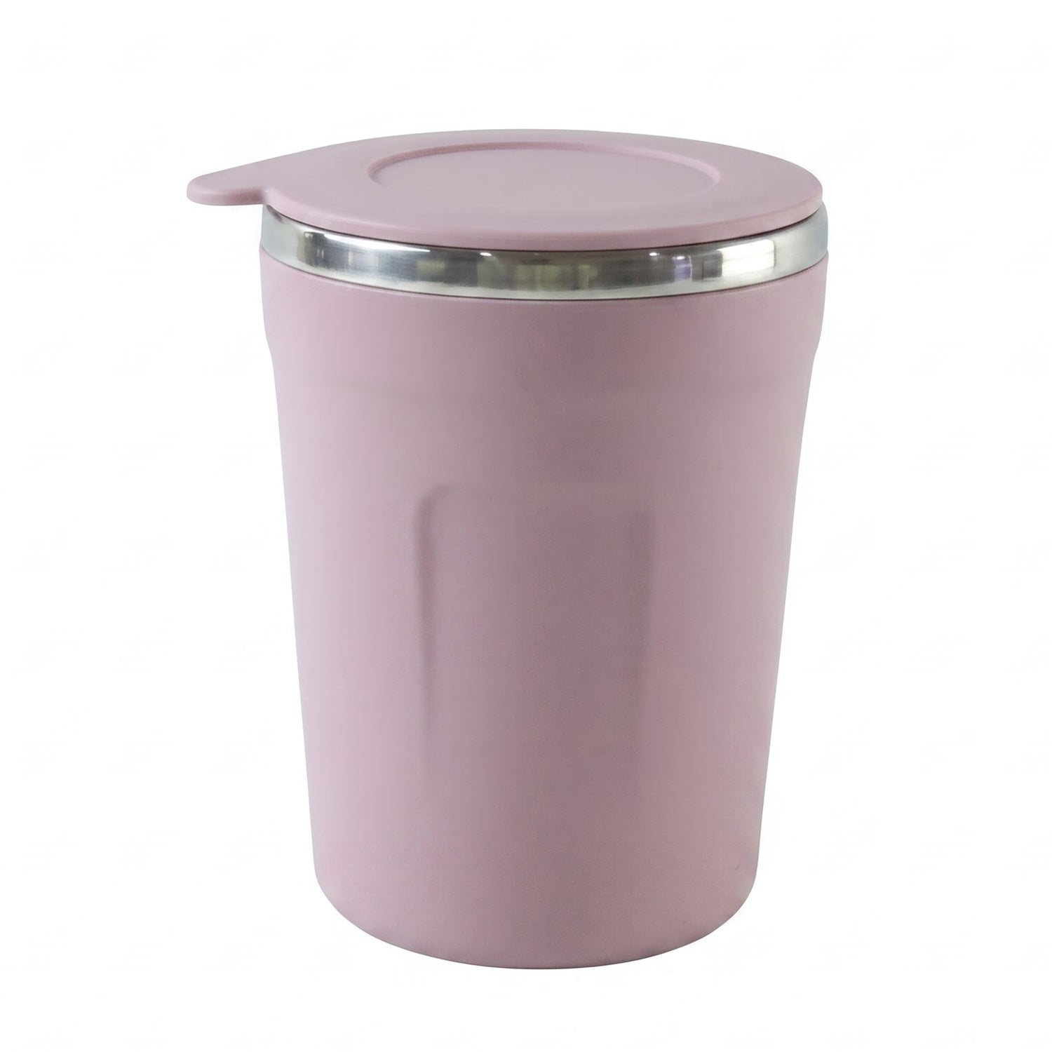 Apex Cozy Coffee Mug 450 Ml With Lid And Steel Rim For Desk Use (1 Pc)