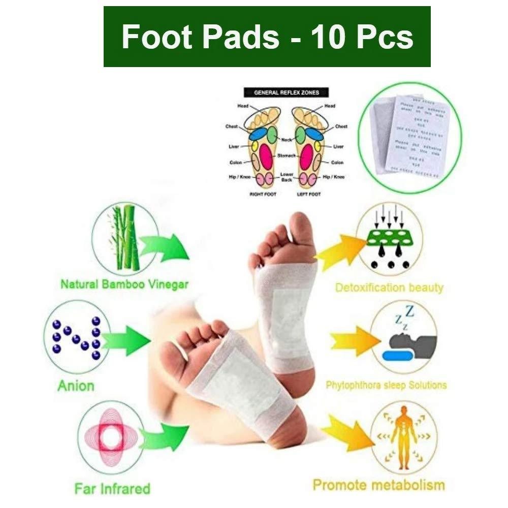 Detox Foot Pads With Ginger  Salt  10 Pcs  Velvet Wellness