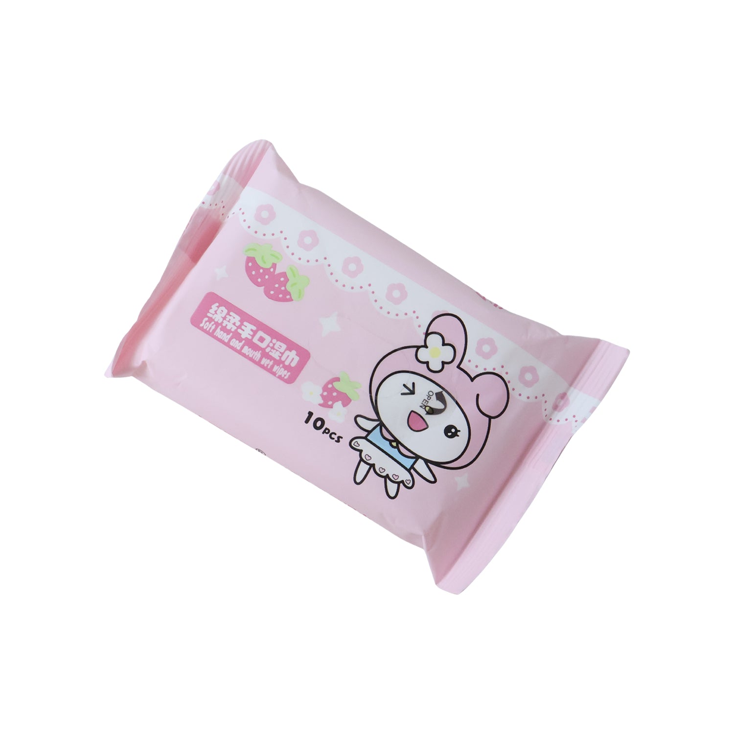 Cartoon Printed Soft Wet Wipes Pack 10 Pc (1 Pack X 10 Pc)