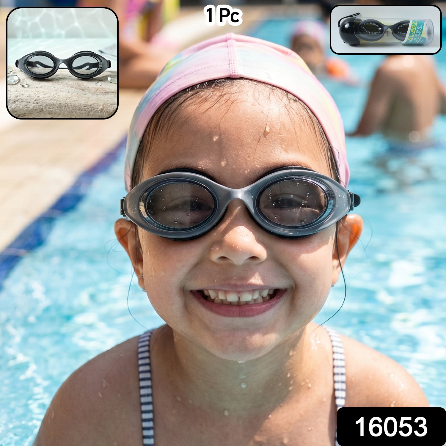 Kids Uv Protection Swimming Goggles With Anti-fog Lens And Comfortable Fit  1 Pc