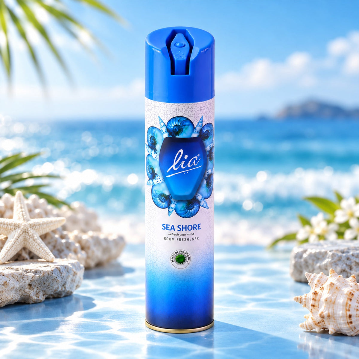 Wukusy Sea Shore room freshener aerosol spray, 224 ml can for home and office use