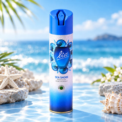 Wukusy Sea Shore room freshener aerosol spray, 224 ml can for home and office use