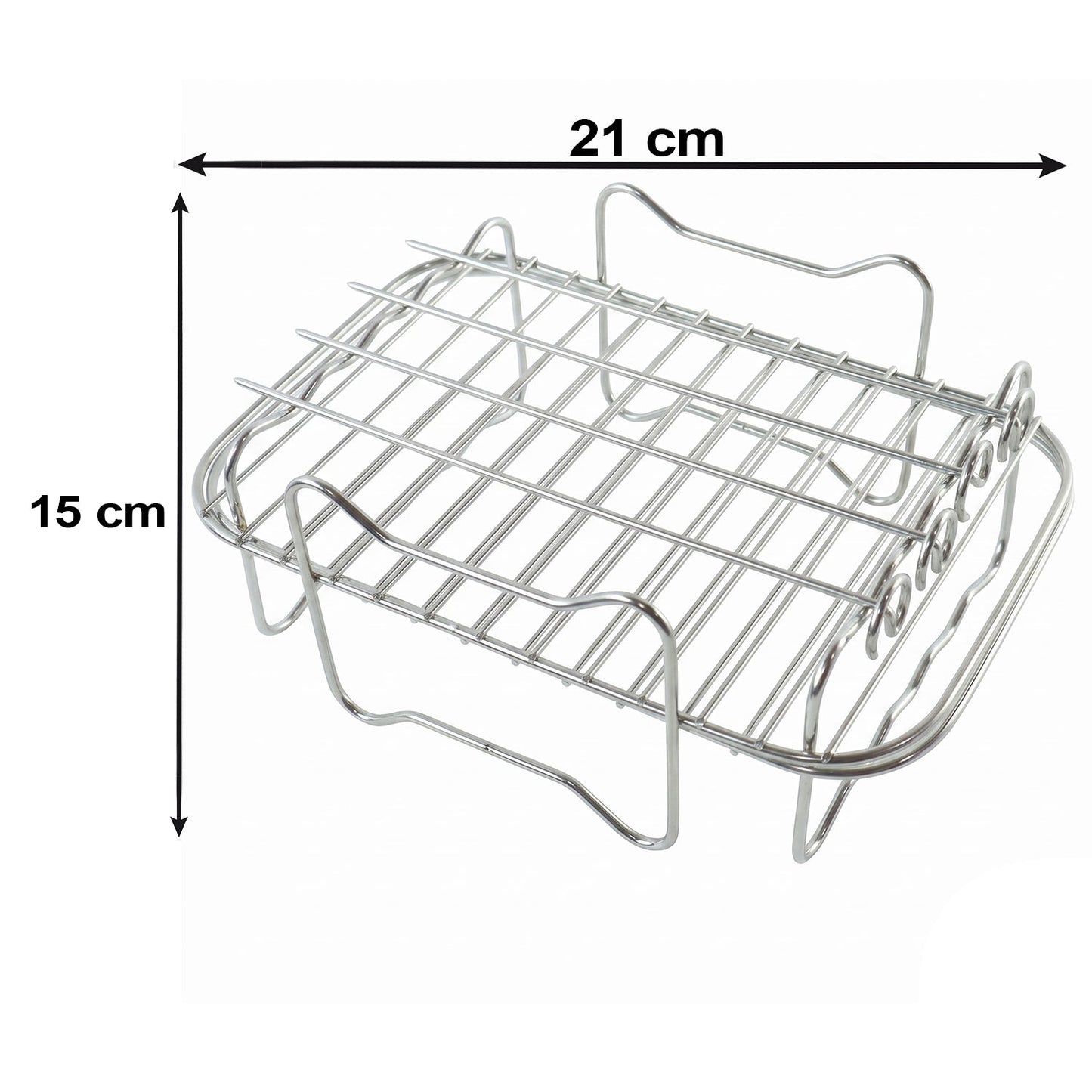 Complete Air Fryer Accessories Combo With Racks Pans Tongs And Skewers (1 Set)