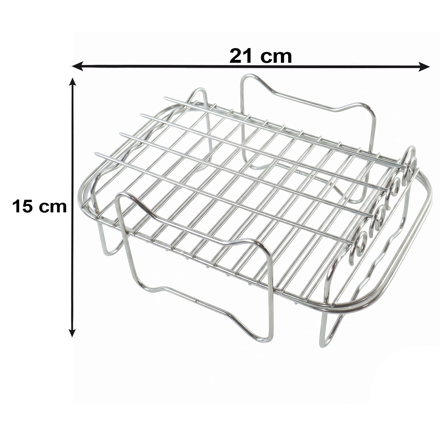 Complete Air Fryer Accessories Combo With Racks Pans Tongs And Skewers (1 Set)