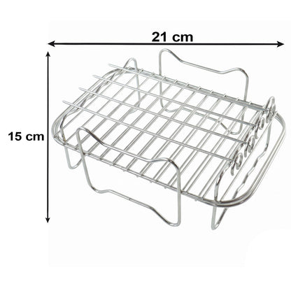 Complete Air Fryer Accessories Combo With Racks Pans Tongs And Skewers (1 Set)