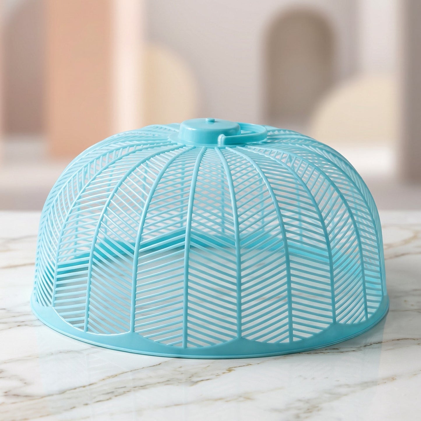 Plastic Mesh Food Cover Dome With Handle For Dining Table 21x10 Cm (1 Pc)
