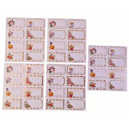 Gift Tag Stickers With Best Compliments Floral Foil Labels For Gifting (40 Pc)