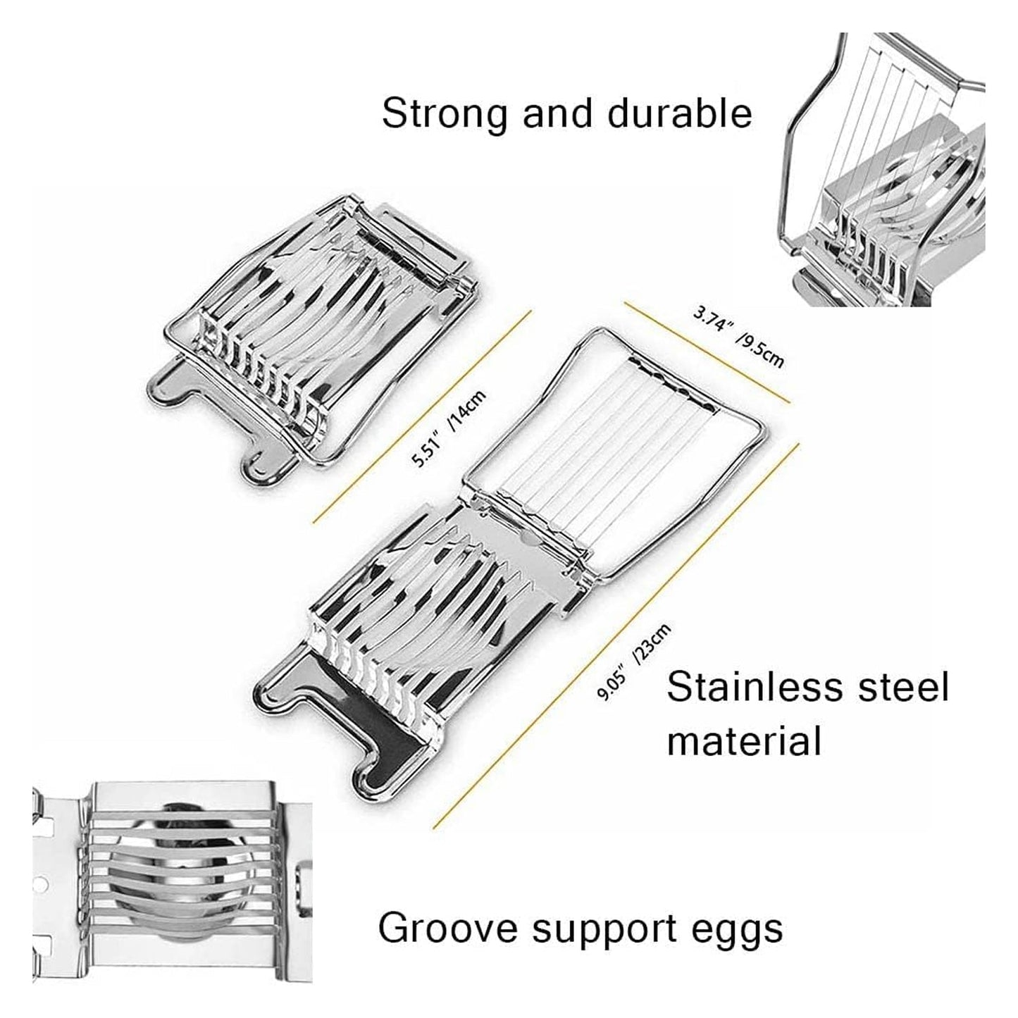 Stainless Steel Egg Slicer Cutter For Boiled Eggs Kitchen Egg Cutter (1 Pc)