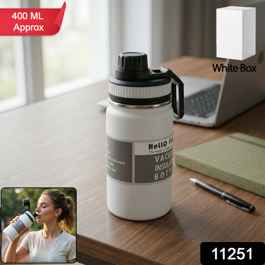 Compact Vacuum Insulated Water Bottle 400 Ml Approx