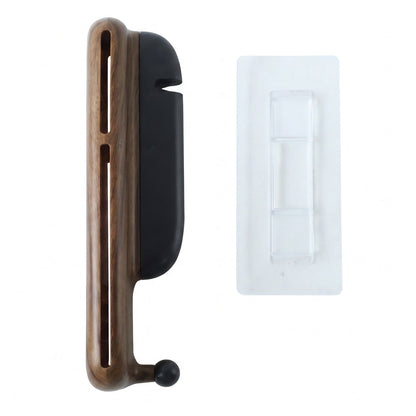 Wall Mounted Knife Holder With Hooks And Roll Bag Dispenser For Kitchen Storage