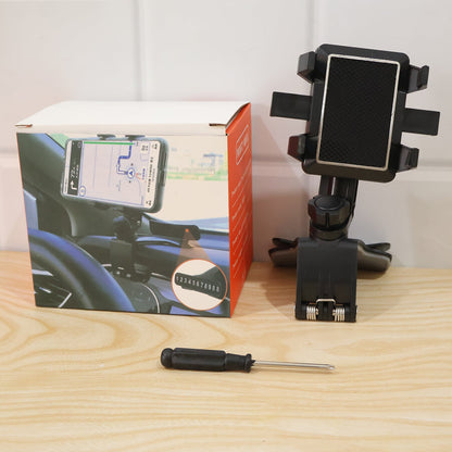 360 Degree Rotating Car Phone Holder With Adjustable Dashboard Clip Stand (1 Pc)