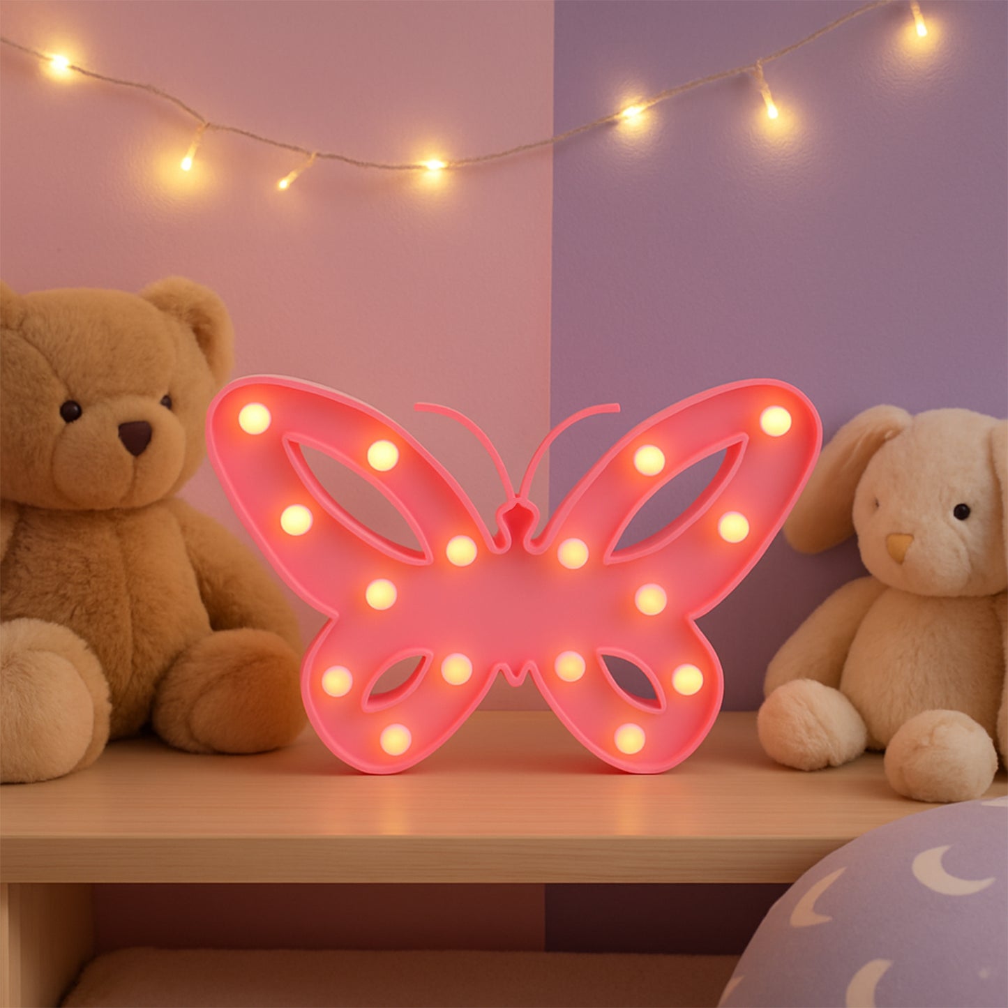 Butterfly Shape Led Decorative Night Light (1 Pc)