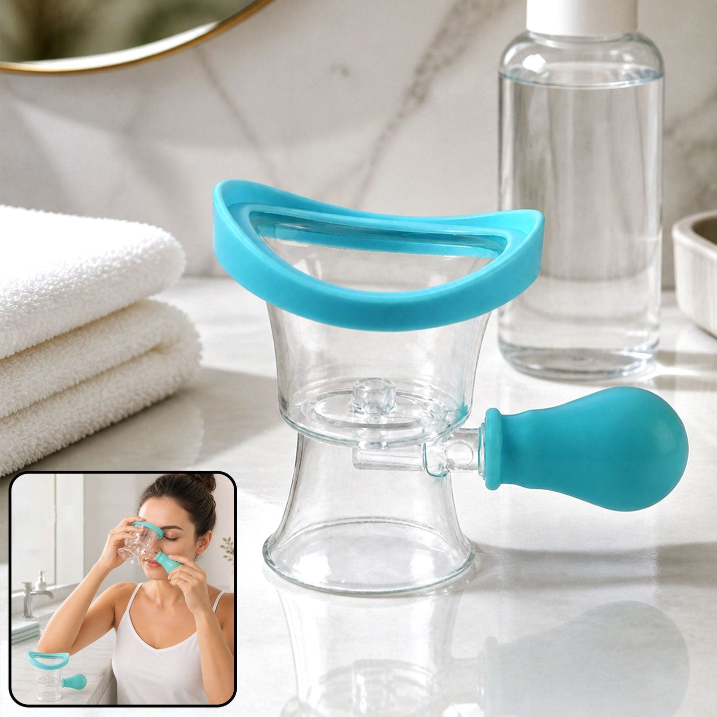 Manual Air Pressure Eye Cleaning Cup With Soft Seal (1 Pc)