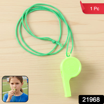 Plastic Sports Whistle With Neck Lanyard Loud Safety Whistle (1 Pc Mix Color)