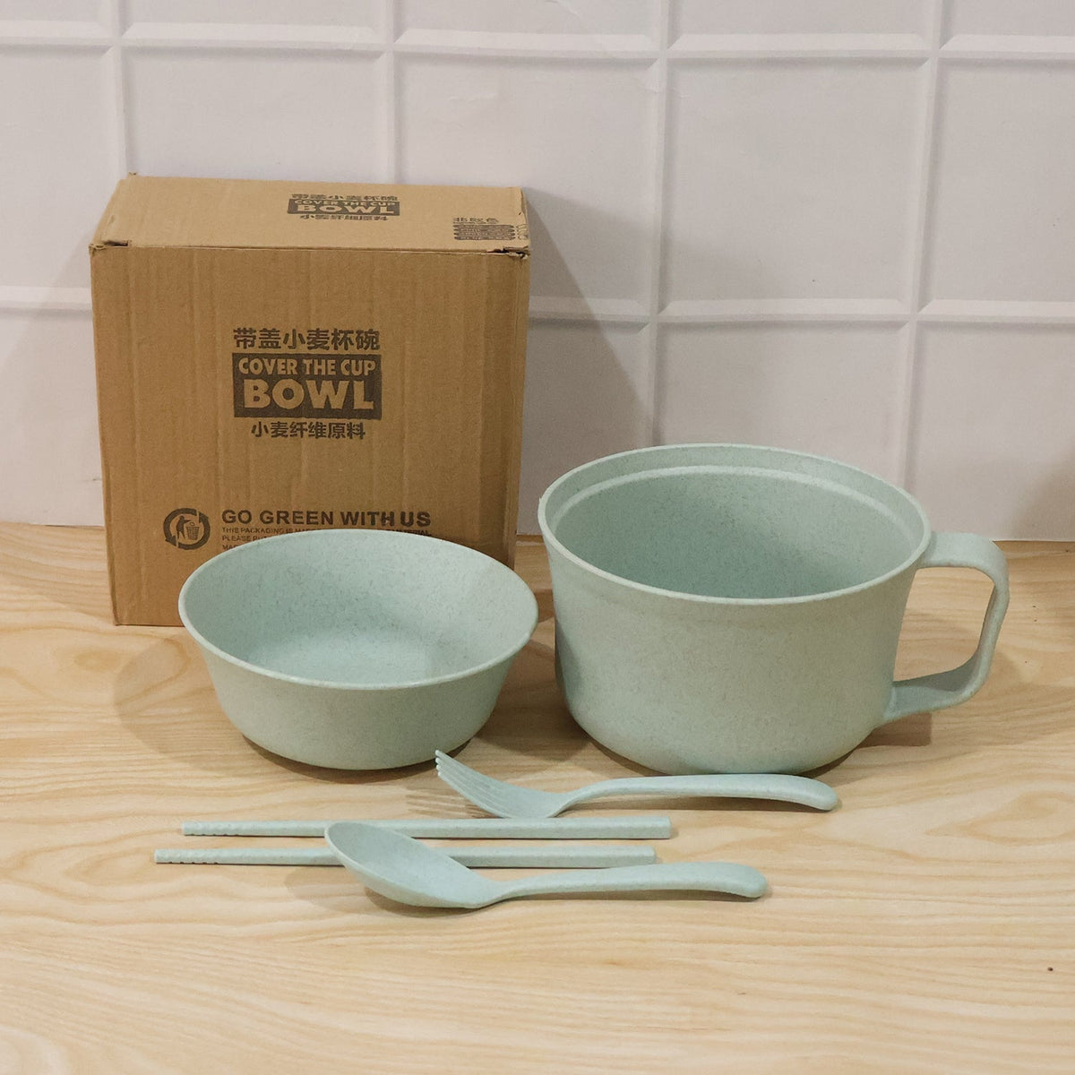 Wheat Straw Dinnerware Set  Eco-friendly  Durable Kitchen Essentials