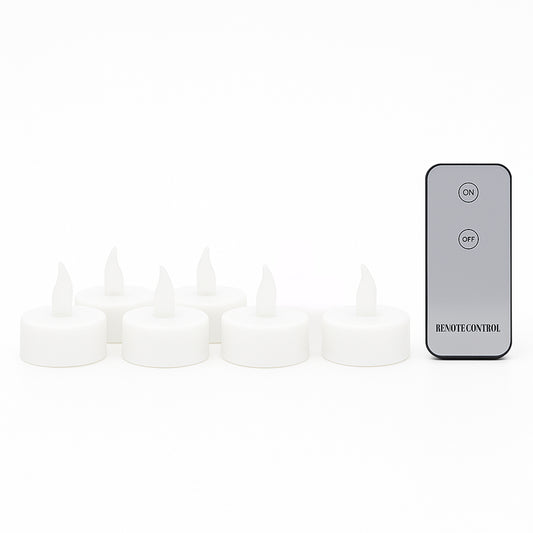 Premium 6 Piece Led Flameless Candle Light Set With Remote Control
