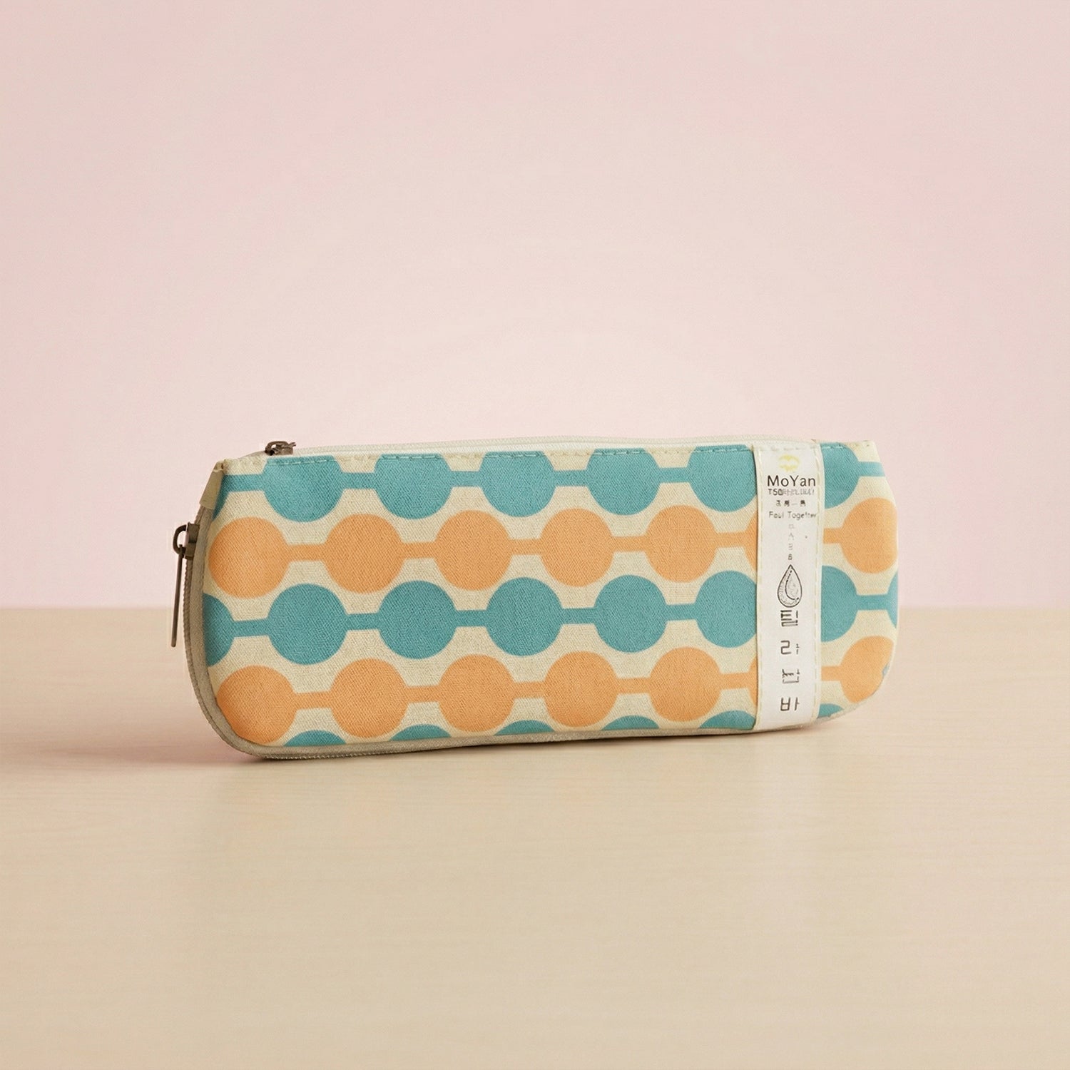 Stylish Multi-color Geometric Printed Pencil Pouch (1 Pc)
