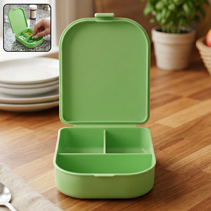 3 Compartment Plastic Pill Organizer Box Portable Medicine Storage Case (1 Pc)