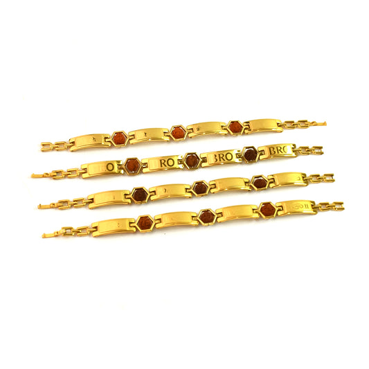 Gold Plated Hexa Bead Bracelet Rakhi For Brother  (1 Pc)