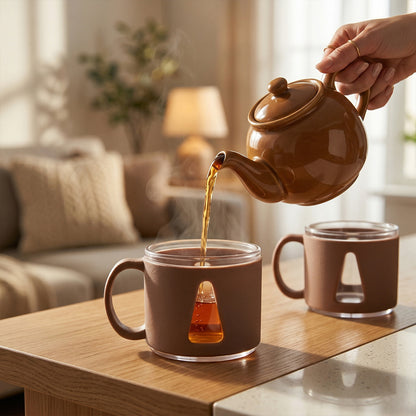 Premium Round Tea Cup Set (6 Pc Set)
