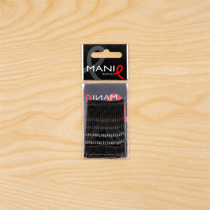 Set of 20 Wukusy metal bobby hair pins with wavy grip and rounded tips for secure everyday styling.