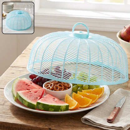 Plastic Mesh Food Cover Dome With Handle For Dining Table 21x10 Cm (1 Pc)