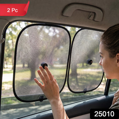 Car Side Window Sun Shades With Suction Cups For Heat And Uv Protection (2 Pc)