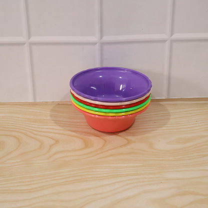 Plastic Serving Bowl Set Multicolour Unbreakable Kitchen Bowls (6 Pc Set)