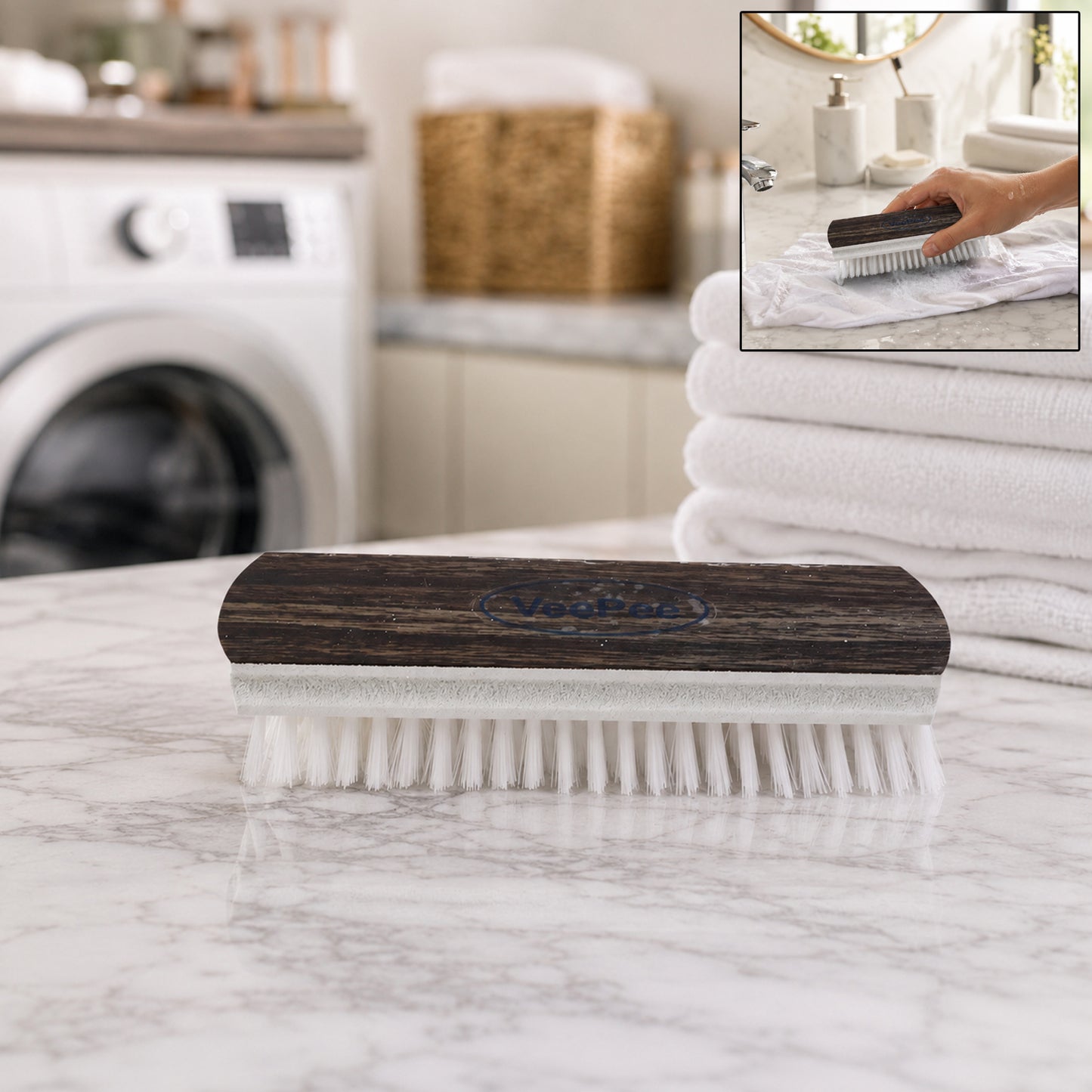 Veepee Hard Golden Cloth Wash Brush (1 Pc)