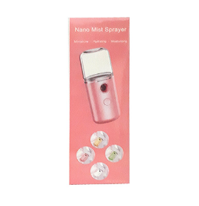 Wukusy 1313 Nano Mist Sprayer Sanitizer, portable handheld device with a transparent bottle and spray nozzle for disinfecting.