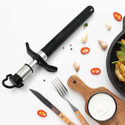 Wukusy stainless steel gas lighter for kitchen stove, long-lasting and unbreakable, with a sleek design for home and restaurant use