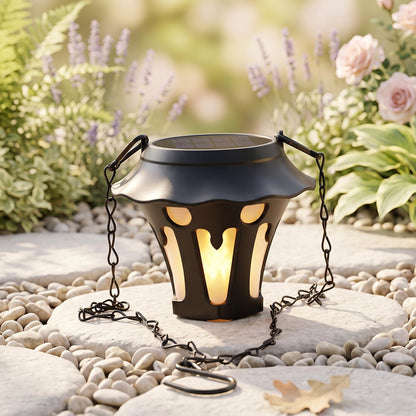 Solar Powered Outdoor Hanging Lantern For Garden Patio And Balcony Decor (1 Pc)