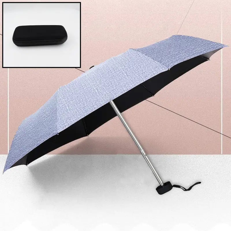 3 Fold Umbrella Summer Sun and Rain Protection Foldable Cute Umbrella UV Protection Rain Sun Umbrella Travel Accessories Umbrella for Children, Girls, and Boys 1 Pc With Zip Case