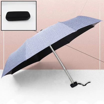 3 Fold Umbrella Summer Sun and Rain Protection Foldable Cute Umbrella UV Protection Rain Sun Umbrella Travel Accessories Umbrella for Children, Girls, and Boys 1 Pc With Zip Case