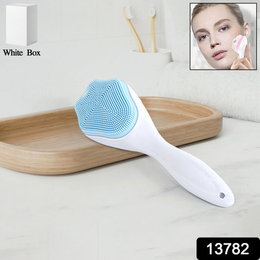 Wukusy silicone face scrubber and exfoliating brush for gentle facial cleansing, handheld health care skincare tool.