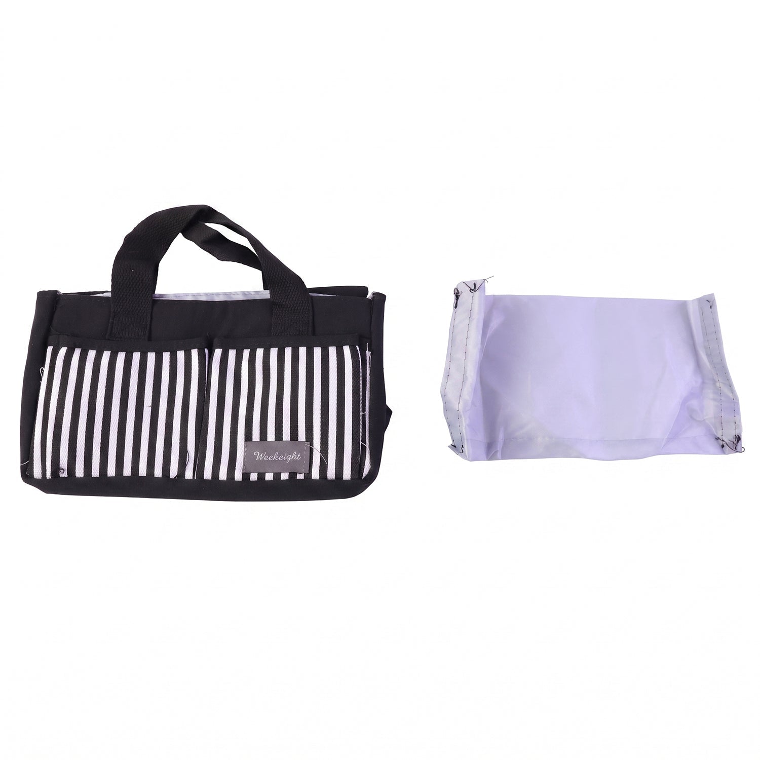 Wukusy travel organizer bag with handles, 27x16 cm, showing multiple compartments for toiletries and accessories.