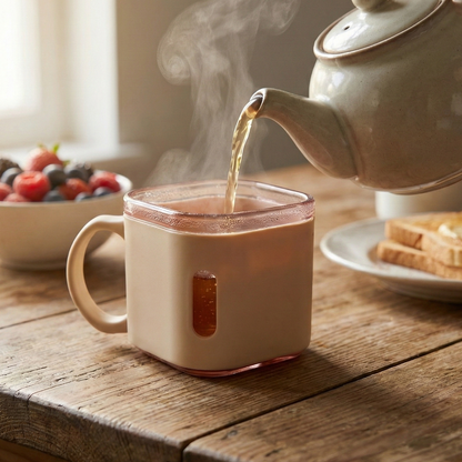 Premium Square Shape Tea Cup Set  6-piece (150 Ml)