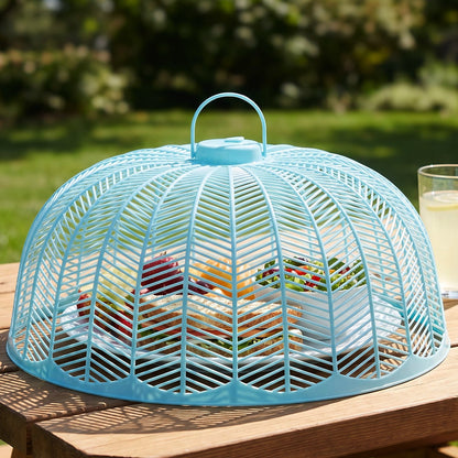 Plastic Mesh Food Cover Set With Carry Handles For Kitchen And Dining Use (4 Pc)