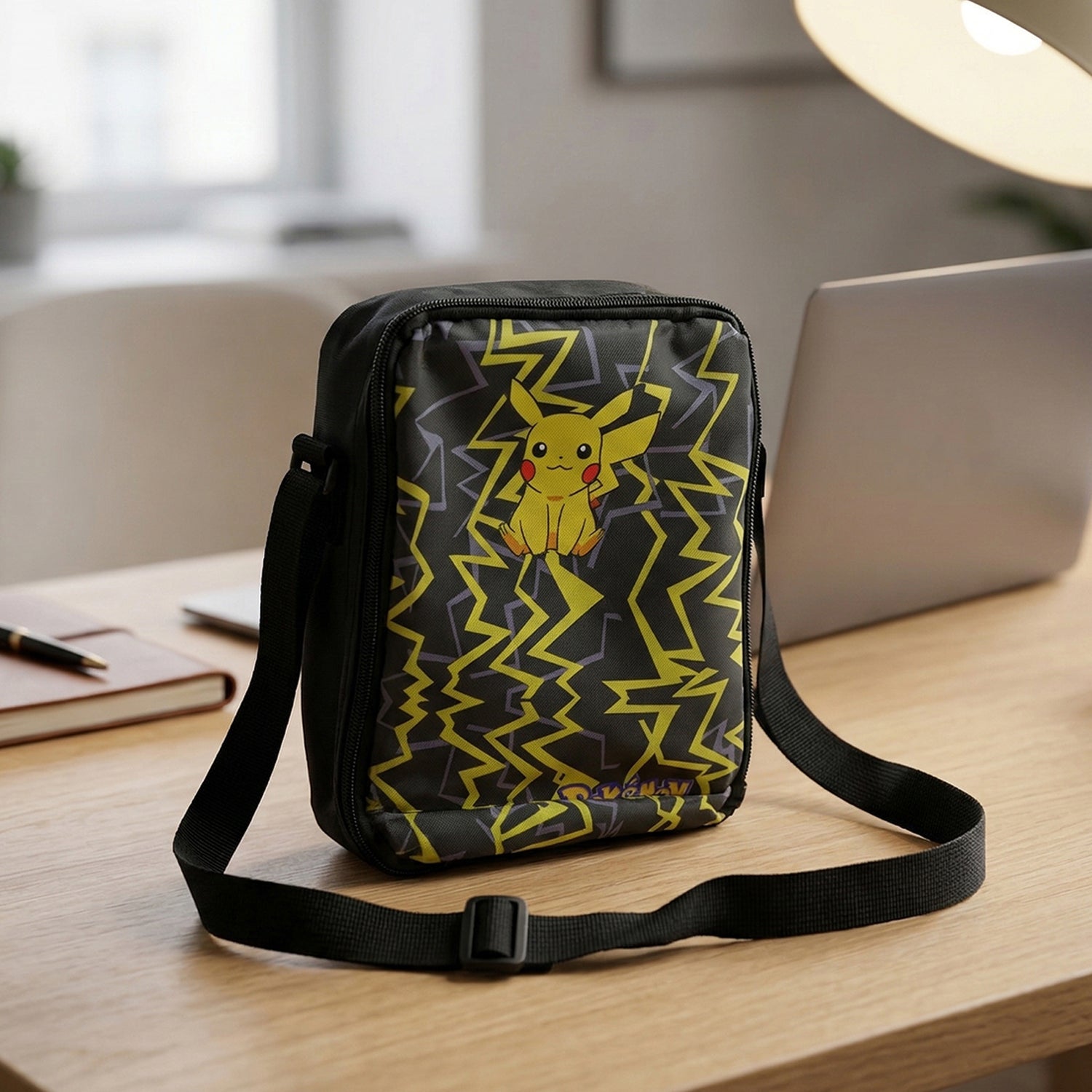 Kids Cartoon Print Lunch Bag With Adjustable Strap (1 Pc 19x24 Cm)