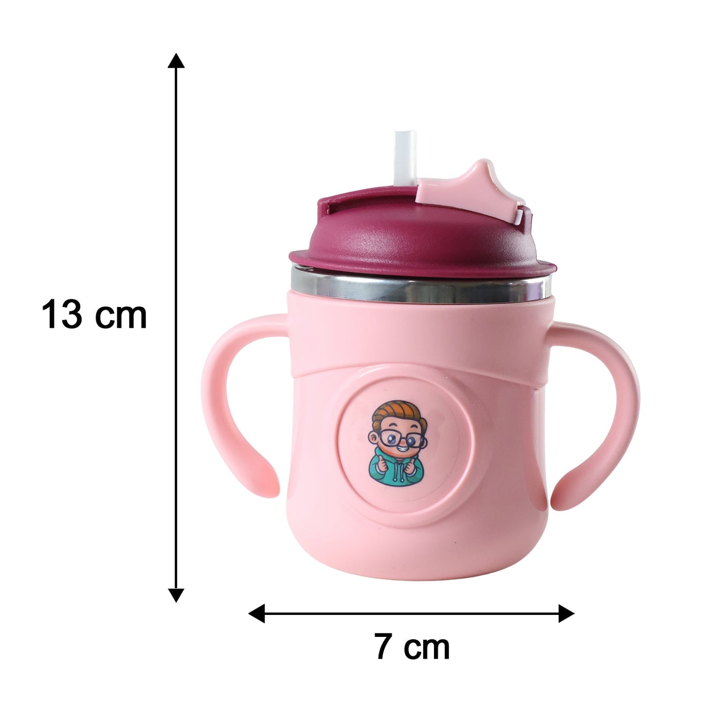 Apex Rio Sipper Cup 250 Ml Kids Straw Bottle With Twin Handles (1 Pc)