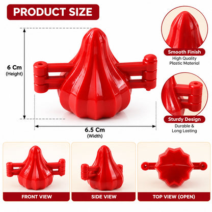 Wukusy plastic modak maker mould set with four pieces for homemade sweets, ideal for Ganesh Chaturthi celebrations.